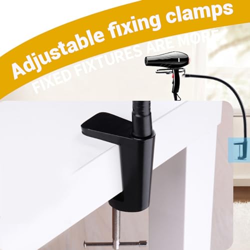 Support sèche-cheveux mains libres aluminium à angle réglable pour comptoir