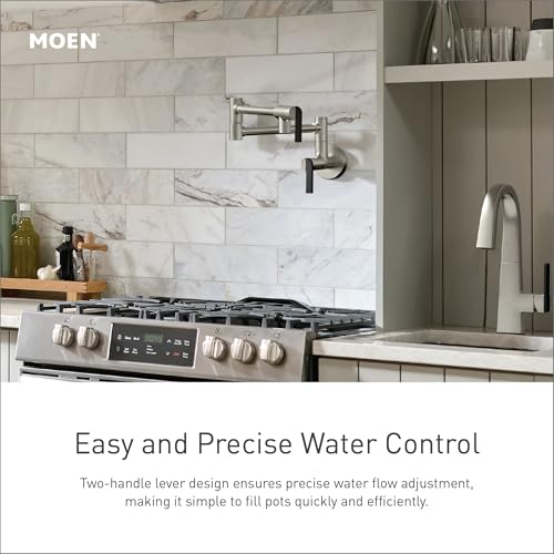 Moen S665BG Wall-Mount Pot Filler, Brushed Gold - image 5