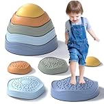 Lehoo Castle Stepping Stones Kids, Toddler Sensory Toys for Autism, Balance Stepping Stones Obstacle Course, Non-Slip Outdoor Toys for Kids Age 3-5