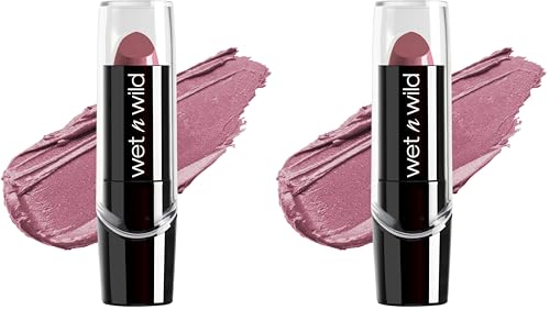 Image of wet n wild Silk Finish Lipstick, Hydrating Rich Buildable Lip Color, Formulated with Vitamins A,E, & Macadamia for Ultimate Hydration, Cruelty-Free & Vegan - Secret Muse (Pack of 2)