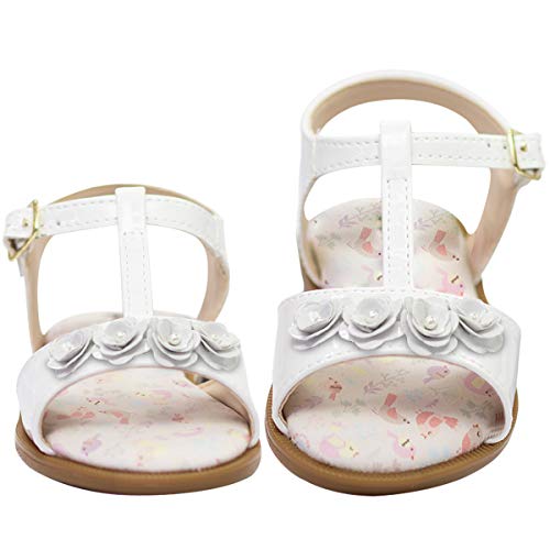 Sandália Rasteira Infantil Menina Moda 93 (22, Branco)
