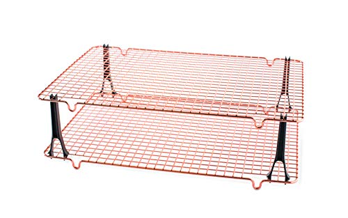 Product Image of the Nordic Ware Stackable Cooling 2 Copper Racks Plus 4 Snap-On Legs, 16.875 in × 11.5 in × 0.75 in
