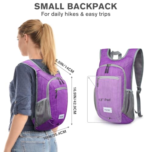 Image of G4Free 10L /15L Hiking Backpack Lightweight Packable Hiking Daypack Small Travel Outdoor Foldable Shoulder Bag