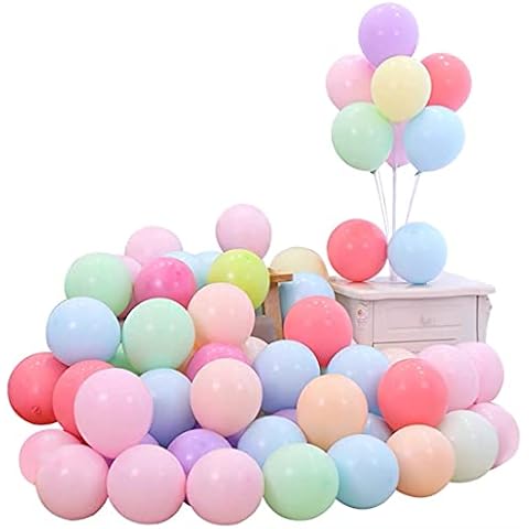 Mini Macaron Pastel Balloon,100 Pack 5" Macaron Latex Balloons for Birthday Party,Multicolor Unicorn Rainbow Balloon Romantic Balloon for Wedding Bridal Engagement Birthday Baby Shower Fiesta Xmas Cover