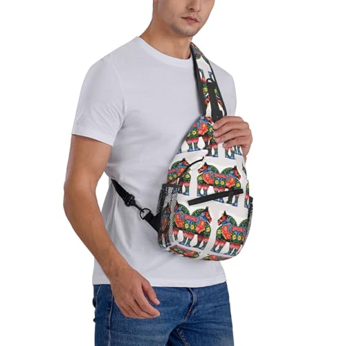 Mochila tipo sling negra para senderismo y viajes miniatura 7