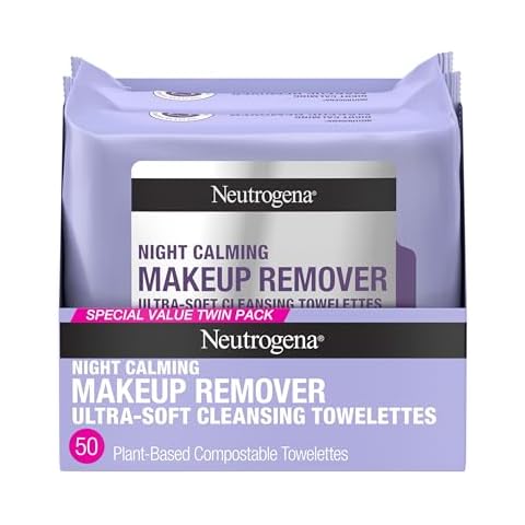 Neutrogena Night Calming Cleansing Makeup Remover Wipes Cover
