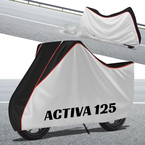 Image of Stylish Water Resistant Scooty Body Cover Compatible with Activa 125 & All Models | UV Protection, Dustproof, Heat Resistant, Two Wheeler | New All Weather Protection, Dust & Rain