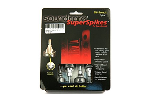 M6 SuperSpike Noir Hi-Fi Pied à Pointes Filaire Accessoire Audio