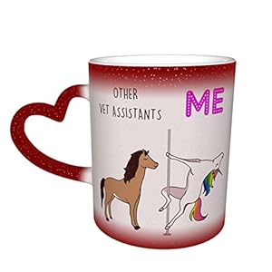 Assistant Dierenarts Passion Wear Mok, Dierenarts Assistant Koffiemok, Dierenarts Afstudeergeschenk, Diereninaire Technologie, Rode kleur veranderende mok in de lucht nieuwigheid Koffiemok Thee Cup
