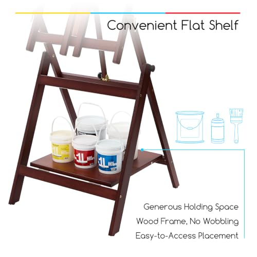 Image of MEEDEN Large Studio Artist Easel: Heavy Duty H-Frame Easel for Painting