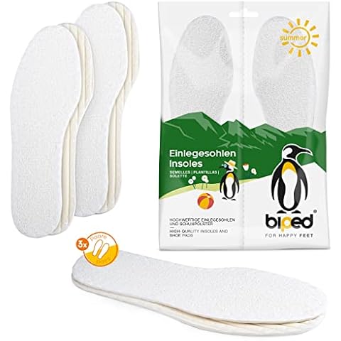 biped 3 pares de plantillas extraíbles sin calcetines Cover