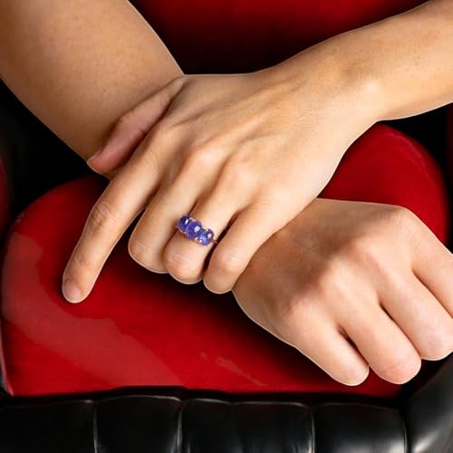 London Blue Topaz Ring - 14K Yellow Gold December Birthstone Jewelry, Oval Cabochon Bridal or Promise Ring for Women, Valentine’s Day, Mother’s Day Gift Idea3