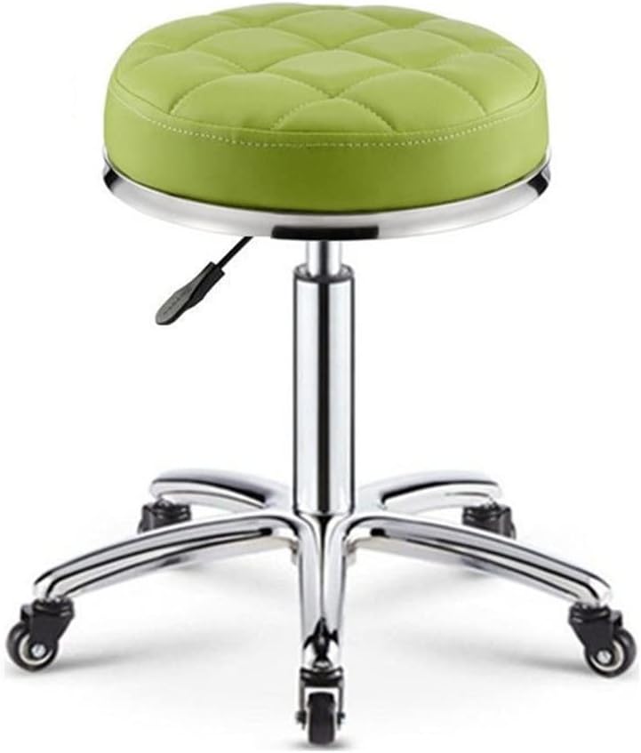 Rotating Low Stool Rolling Stool with Wheels, Pneumatic Mechanic Stool, Adjustable Garage Shop Roller Seat, Round Movable Low Height Rolling Chair