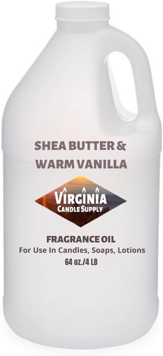 Shea Butter & Warm Vanilla Type Fragrance Oil (Our Version of The Brand Name) (64 oz Jug) for Candle Making, Soap Making, Tart Making, Room Sprays, Lotions, Car Fresheners, Slime, Bath Bombs