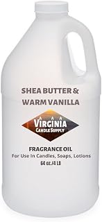 Shea Butter & Warm Vanilla Type Fragrance Oil (Our Version of The Brand Name) (64 oz Jug) for Candle Making, Soap Making, Tart Making, Room Sprays, Lotions, Car Fresheners, Slime, Bath Bombs