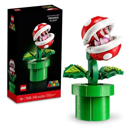 LEGO Super Mario Piranha Plant, Build and Display Super Mario Brothers Collectible for Adults and Teens, Authentically Detailed Posable Figure, Birthday Gift for Gamers and Super Mario Fans, 71426