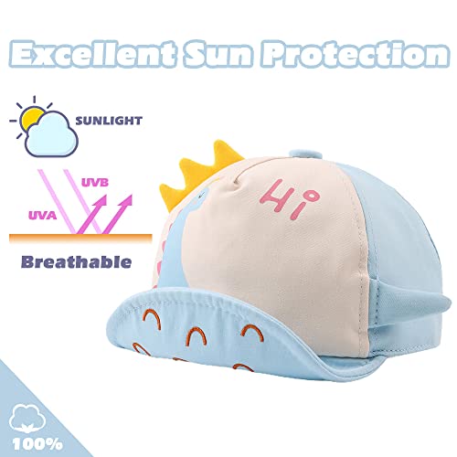 JANGANNSA Blue Dinosaur Cotton Baby Sun Hat #TOP7
