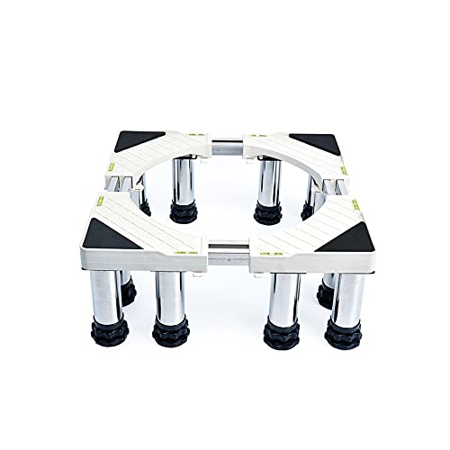 Soporte para refrigerador con patas de 4/8/12 pulgadas, pedestal para lavadora, secadora, longitud y ancho ajustables de 48 a 69 cm, soporte para refrigerador para cocinas, máquina de hielo