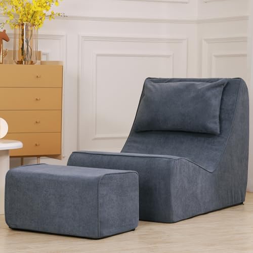 Giant Bean Bag Chair with Ottoman