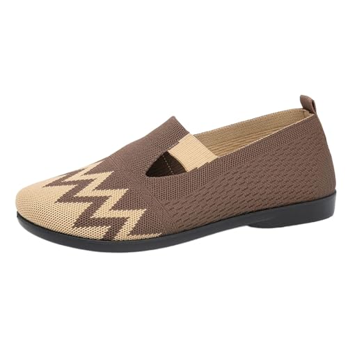Zapatos Casuales para Mujer con Blanda y diseño para Comodidad Diurna en Actividades cotidianas (Coffee, 39)