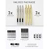 Nicpro Gold Art Mechanical Pencil Set, Metal Drafting Pencil 0.5, 0.7, 0.9mm & 2mm Lead Holder(2B HB 2H) For Sketching Drawing With Lead Refills Case