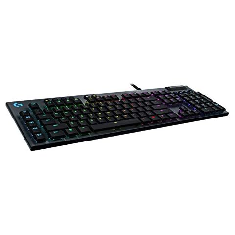 Logitech G815 mechanische Gaming-Tastatur, Taktiler GL-Tasten-Switch mit flachem Profil, LIGHTSYNC RGB, 5 Programmierbare G-Tasten Cover