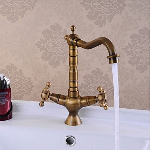 Robinet de lavabo bec pivotant à 360 degrés et double commande d'eau - 7