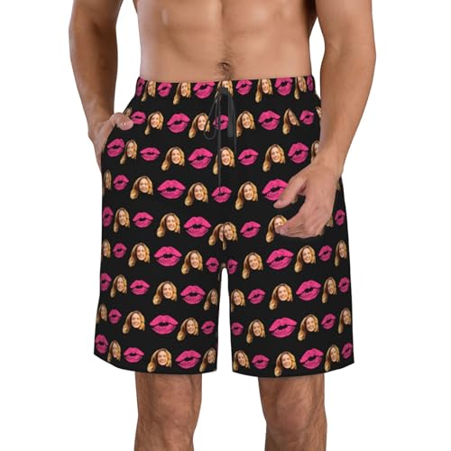 Personalized Men Swim Trunks with Face Custom Funny Face Beach Shorts Funny Swim Shorts for Men Boyfriend Husband2