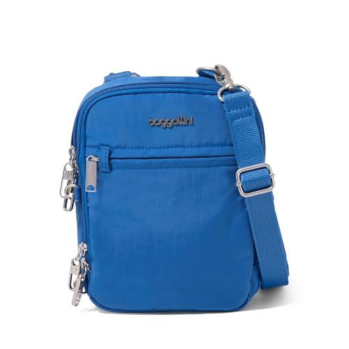 Image of Baggallini Securtex Anti-theft Mini Everything Crossbody Bag, 6.3 inchx8.25 inch Rfid, Locking Zippers & Cut-resistant Strap