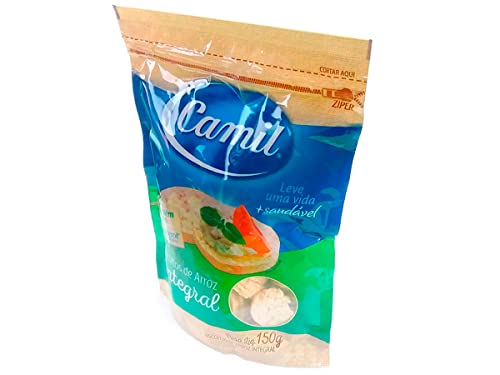 Kit 6 Biscoito de Arroz Integral Sem Glúten Camil 150g