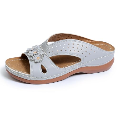 Orthopedic Sandals For Women Plantar Fasciitis,Women Fashion Orthotic Slides Ladies Comfy Slip On Dressy Summer Orthopedic Slippers With Arch Support