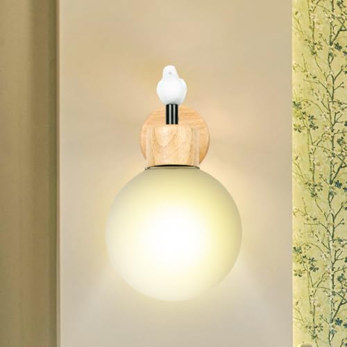 Image of Kichvoe Globe Lampshade Replacement 3.1 Inch Acrylic White Lamp Shade for Wall and Post Light Fixtures Compatible with G9 Socket