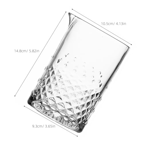 Vaso mezclador de cóctel de vidrio de 700ml con fondo grueso para mezclar bebidas en barra 3