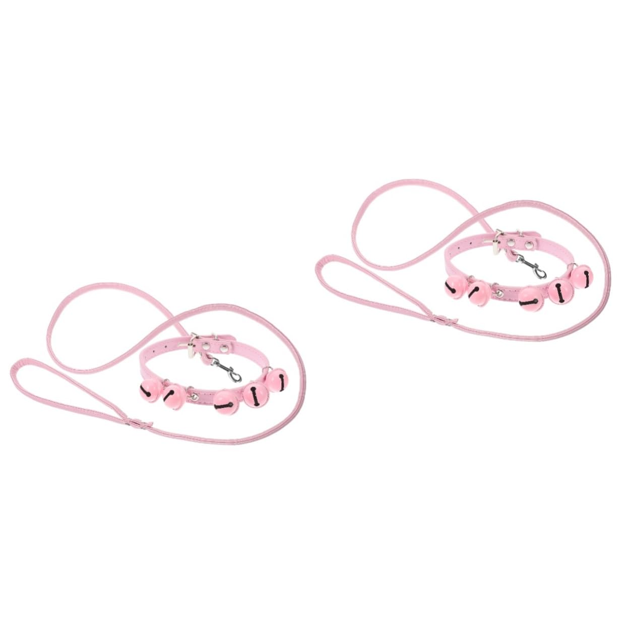 YARNOW 2 Piezas Collar De Mascota Collar De Gato Decorativo Arnés para Gatos a Prueba De Fugas Collar De Entrenamiento para Mascotas Separarse Cabestro De Gato Rosa Cuerpo Correa