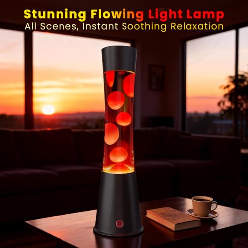 Image of 17 Colors Changing Liquid Motion Lamps, 15.5 Inch Large Big LED Night Light for Kids Adults Teens, Relax Mood Table Lamp for Birthday Gift Novelty Lighting Nightlight Bedroom Home Room Decor
