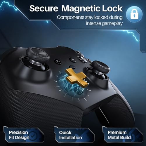Image of TNP for Elite Controller Paddles Compatible with Xbox Elite Series 1, 2 & Core Controller - 5 in 1 Accessories Replacement Metal Stainless Steel Paddles Trigger & D-Pad Parts, Gold