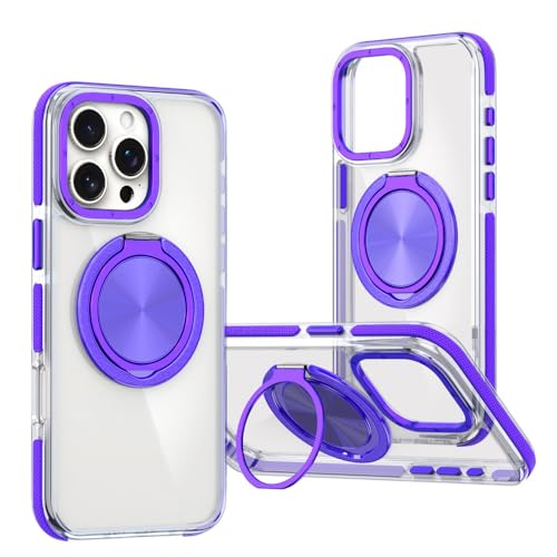 Coque de téléphone magnétique pour iPhone 11 violette transparente