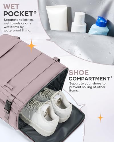 Image of Travel Backpack Carry On Flight Aapproved Personal Item Travel Bag Mochila De Viaje Travel Backpack For Men Spirit Airlines Personal Item Bag 18x14x8 Carry On Backpack For Airplanes Lotus Root Pink