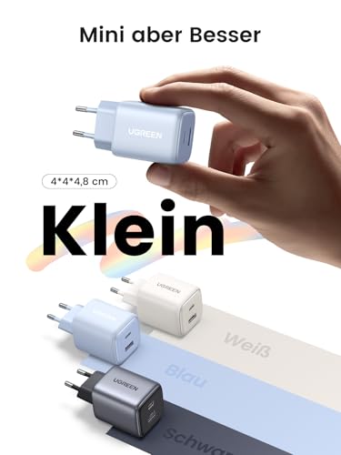UGREEN Nexode USB C Ladegerät 35W, iPhone Schnellladegerät 2-Port, – Ansicht 2