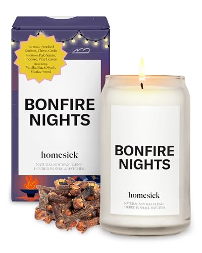 Homesick-Scented-Candles-for-Home-Bonfire-Nights-1375-oz-Long-Lasting-Soy-Wax-Blend-Jar-Candle-Gifts-for-Women-Men-60-80-Hours-Burn-Time-Notes-of-Smoked-Embers-Palo-Santo-Vanilla Homesick Scented Candles for Home Bonfire Nights 1375 oz Long Lasting Soy Wax Blend Jar Candle Gifts for Women Men 60 80 Hours Burn Time Notes of Smoked Embers Palo Santo Vanilla