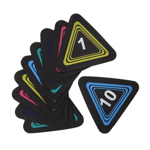Marqueurs triangulaires Tofficu flexibles en TPE avec numéros pour l'agilité