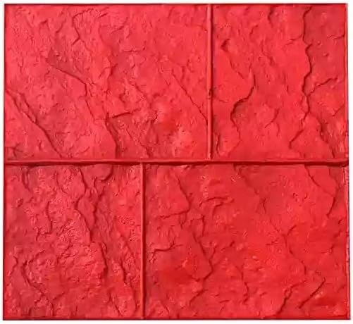 Durable Polyurethane Texture Pad, Single-Layer Concrete Cement Imprint Texture Seal Pad Mold, Decorative Stone Brick Pattern Concrete Mold(C)