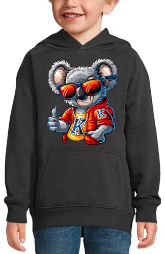 Sweat à capuche koala lunettes de soleil pour enfant en coton doux confortable