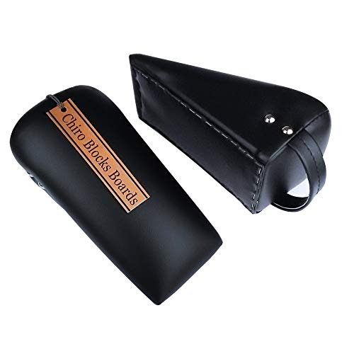 Tatane Chiro Blocks Boards - Non Slip Professional Pelvic Sacral Blocks - 1 Pair Black