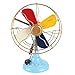 Imagen de ventilador de Mesa Vintage Estilo Retro Colores Exquisitos Decoración del ventilador de Escritorio de la Base de Metal Ancho para la Decoración del Pasillo de Exhibición Estilo Vintage: Esta Mesa