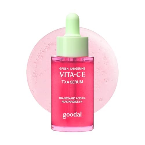 GOODAL Green Tangerine Vita C E TXA Serum | 6% Tranexamic Acid Serum for Face with 5% Niacinamide, Vitamin Exosome | Dark Spot Corrector for Uneven Skin Tone and Radiance | Korean Skincare, 1.01 Fl Oz