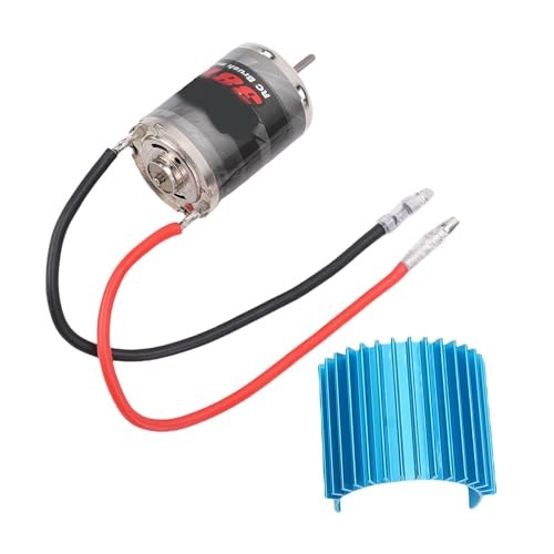MechKit Moteur brossé RC 380, Moteur électrique à Courant Continu à Couple élevé 38T avec Dissipateur Thermique pour Modèle de Voiture RC Universel