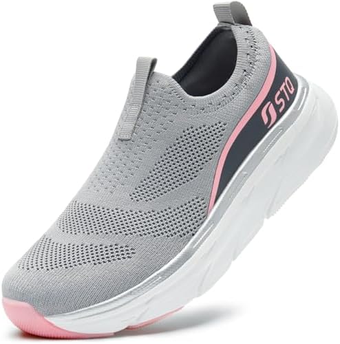 STQ Slip on Sneakers Women Arch Support Orthopedic Walking Shoes Women