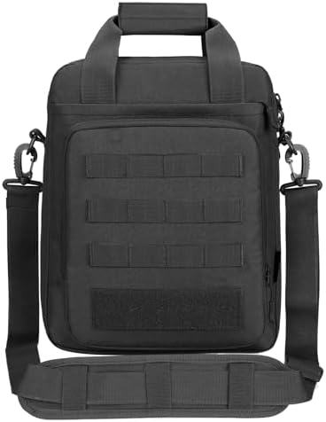 CamGo 12" Laptop Messenger Bag for Men Vertical Tactical Crossbody Shoulder Bag Small Computer Briefcase Molle Handbags