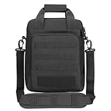 Tactical Messenger Bag 12 Inch Laptop Briefcase Molle Tablet Case Military Crossbody Shoulder Pack Utility Carry Satchel Handbag for Work Travel Outdoor